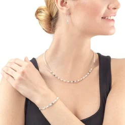 Boucles d'Oreilles Femme COEUR DE LION PRINCESS PEARLS ARGENTÉ BLEU CLAIR Acier Inoxydable
