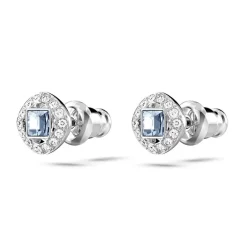Boucles d'Oreilles Femme Clous SWAROVSKI ANGELIC CARRÉ Métal Rhodié Blanc