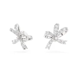 Boucles d'Oreilles Femme Clous SWAROVSKI VOLTA Métal Rhodié Blanc