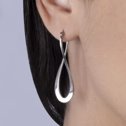 Boucles d'oreilles Femme Créoles PHEBUS acier argenté