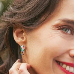 Boucles d'Oreilles femme créoles UNA STORIA MODERNA ARGENT 925/1000 et oxydes