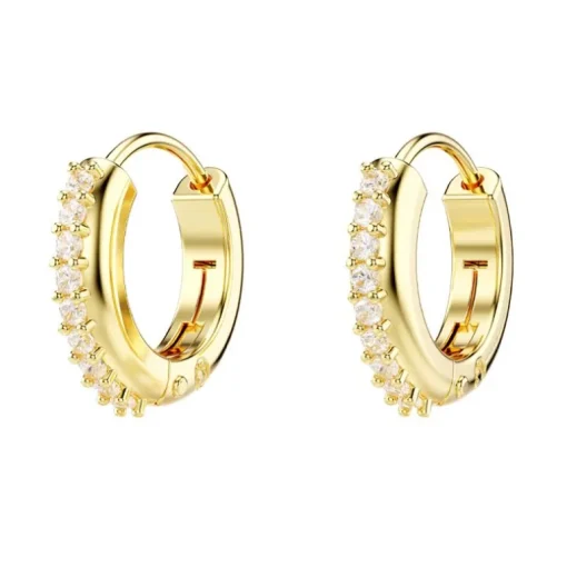 Boucles d'Oreilles Femme Créoles SWAROVSKI MATRIX Métal Doré et Cristaux 5697228