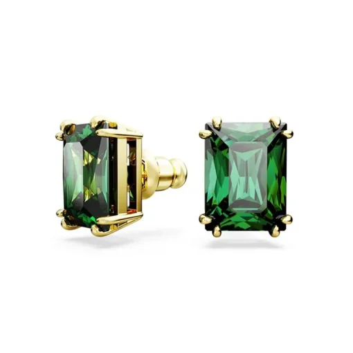 Boucles d'Oreilles Femme Clous SWAROVSKI MATRIX Plaqué Ton Or