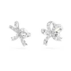 Boucles d'Oreilles Femme Clous SWAROVSKI VOLTA Métal Rhodié Blanc