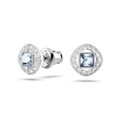 Boucles d'Oreilles Femme Clous SWAROVSKI ANGELIC CARRÉ Métal Rhodié Blanc