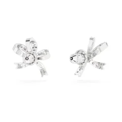 Boucles d'Oreilles Femme Clous SWAROVSKI VOLTA Métal Rhodié Blanc
