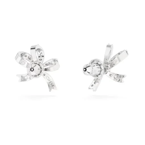 Boucles d'Oreilles Femme Clous SWAROVSKI VOLTA Métal Rhodié Blanc