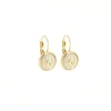 Boucles d'Oreilles Femme Dormeuses ZAG EVELYNE NACRE Acier Doré