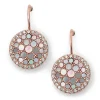 Boucles d'oreilles femme disques FOSSIL Acier Doré Rose