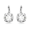 Boucles d'Oreilles Femme Dormeuses SWAROVSKI MILLENIA BLANC Métal Rhodié Blanc