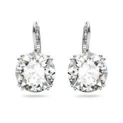 Boucles d'Oreilles Femme Dormeuses SWAROVSKI MILLENIA BLANC Métal Rhodié Blanc