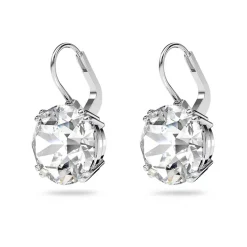 Boucles d'Oreilles Femme Dormeuses SWAROVSKI MILLENIA BLANC Métal Rhodié Blanc
