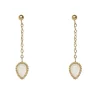 Boucles d'oreilles Femme EMMA & CHLOÉ HEPA OR PIERRE LUNE Acier Doré