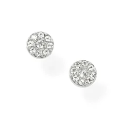 Boucles d'oreilles Femme Fossil disques argentés