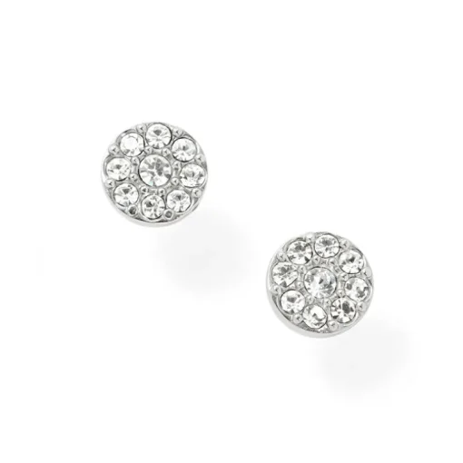 Boucles d'oreilles Femme Fossil disques argentés