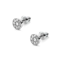 Boucles d'oreilles Femme Fossil disques argentés