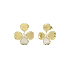 Boucles d'Oreilles Femme GUESS FINE HEART Acier Doré