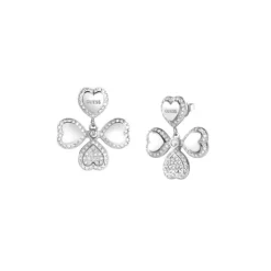 Boucles d'Oreilles Femme GUESS FINE HEART Acier Argenté