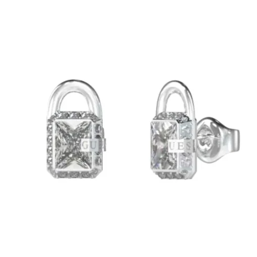 Boucles d'Oreilles Femme GUESS SHINY PADLOCK Acier Argenté