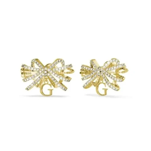 Boucles d'Oreilles Femme GUESS A BOW YOU JUBE Acier Doré