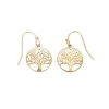 Boucles d'Oreilles Femme GO MADEMOISELLE ARBRE DE VIE Plaqué Or 606539