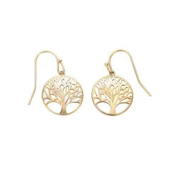 Boucles d'Oreilles Femme GO MADEMOISELLE ARBRE DE VIE Plaqué Or 606539