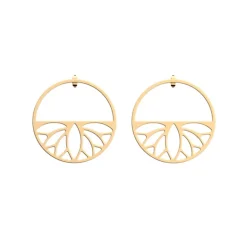 Boucles d'Oreilles Femme Lotus Les Georgettes Les Essentielles Doré
