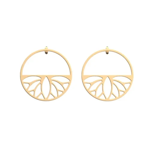 Boucles d'Oreilles Femme Lotus Les Georgettes Les Essentielles Doré