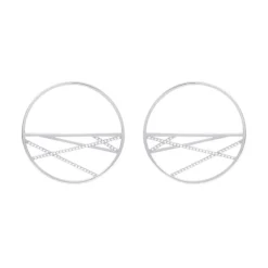 Boucles d'Oreilles Femme Liens Les Georgettes Les Précieuses Argenté et Oxydes