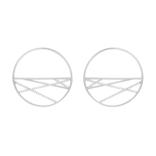 Boucles d'Oreilles Femme Liens Les Georgettes Les Précieuses Argenté et Oxydes