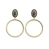 Boucles d'Oreilles Femme LES CADETTES BELLE DE NUIT Laiton Doré