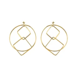 Boucles d'Oreilles Femme LES CADETTES COSMOS Laiton Doré