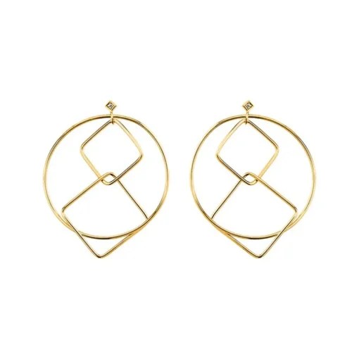 Boucles d'Oreilles Femme LES CADETTES COSMOS Laiton Doré