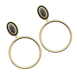 Boucles d'Oreilles Femme LES CADETTES BELLE DE NUIT Laiton Doré