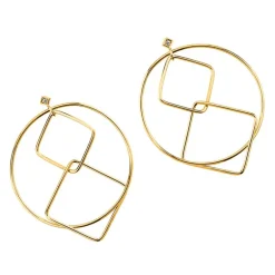 Boucles d'Oreilles Femme LES CADETTES COSMOS Laiton Doré