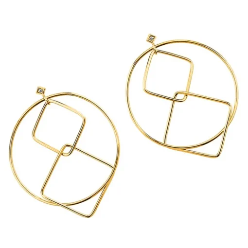 Boucles d'Oreilles Femme LES CADETTES COSMOS Laiton Doré