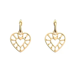 Boucles d'Oreilles Femme 23mm LES GEORGETTES COEUR Laiton Doré