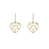 Boucles d'Oreilles Femme 17mm LES GEORGETTES COEUR Laiton Doré