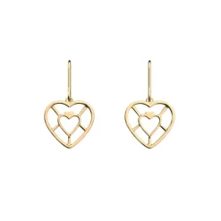 Boucles d'Oreilles Femme 17mm LES GEORGETTES COEUR Laiton Doré