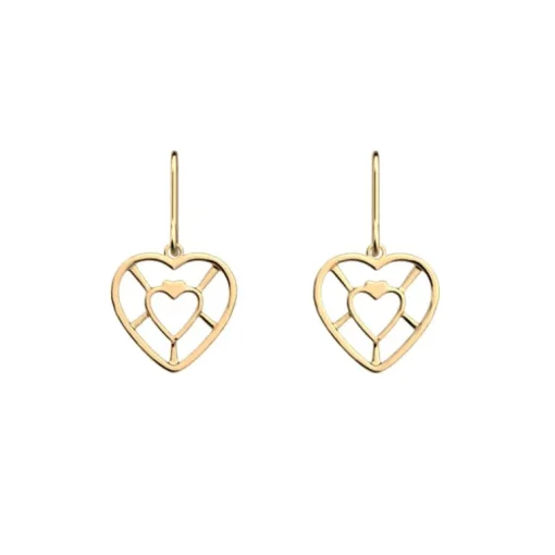 Boucles d'Oreilles Femme 17mm LES GEORGETTES COEUR Laiton Doré