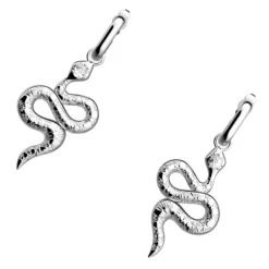 Boucles d'Oreilles Femme 16mm LES GEORGETTES SERPENT Laiton Argenté