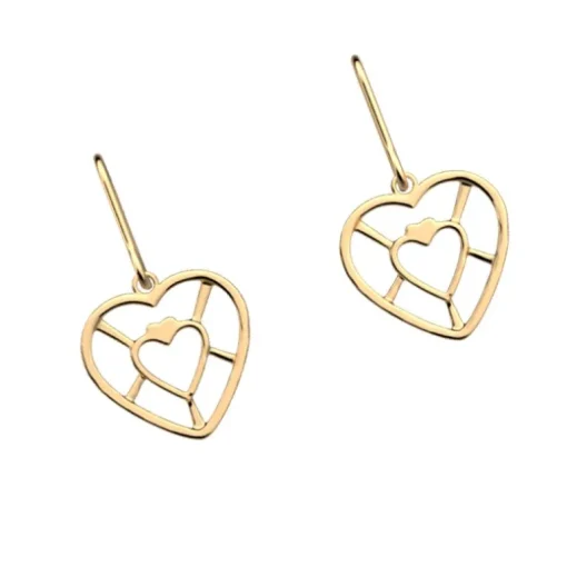 Boucles d'Oreilles Femme 17mm LES GEORGETTES COEUR Laiton Doré