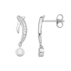 Boucles d'Oreilles femme pendantes EDORA ARGENT 925/1000 et Oxydes