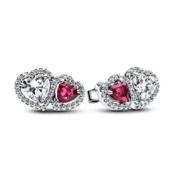Boucles d'Oreilles Femme Puces Pandora Timeless Cœurs Halo 293633C01