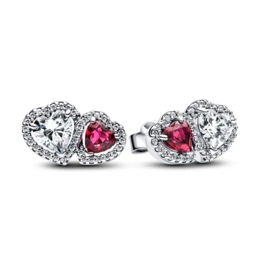 Boucles d'Oreilles Femme Puces Pandora Timeless Cœurs Halo 293633C01