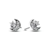 Boucles d’Oreilles Femme Puces Pandora Moments Lunes & Étoiles Scintillantes 292990C01
