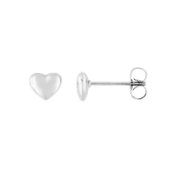 Boucles d'Oreilles Femme Puces EDORA Cœurs Acier Argenté EDO435120
