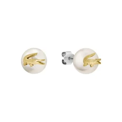 Boucles d'Oreilles Femme Puces LACOSTE Acier et Perles 2040432
