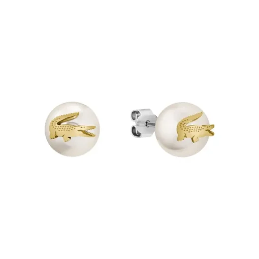 Boucles d'Oreilles Femme Puces LACOSTE Acier et Perles 2040432