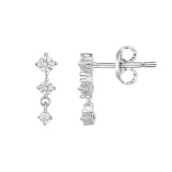 Boucles d'Oreilles Femme Puces EDORA ARGENT 925/1000 et Oxydes 70400662